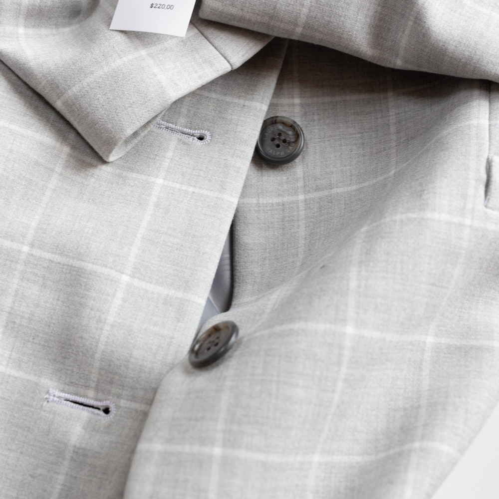 NWT Lauren Ralph Lauren Gingham Crepe Reefer Coat - Size S - Picture 11 of 13
